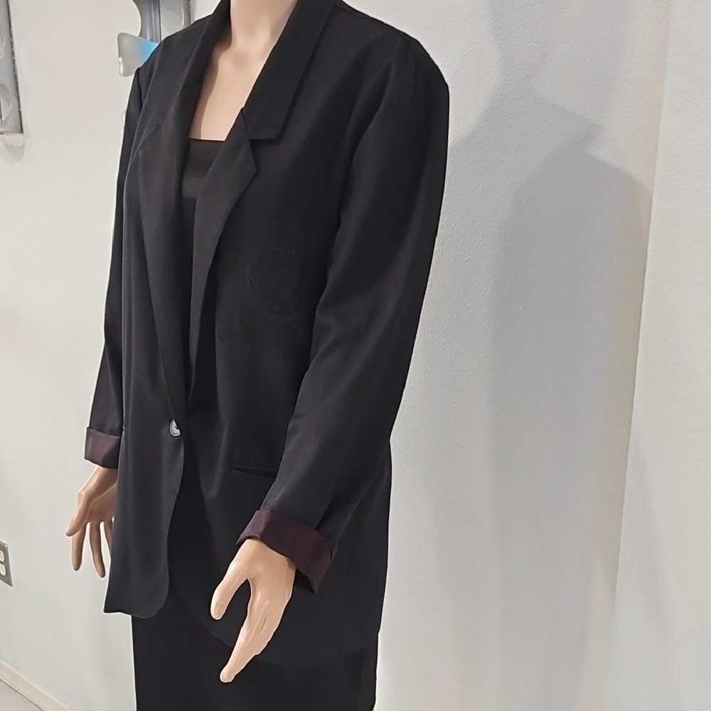 David Benjamin Collection Black Oversized Blazer with Relaxed Fit - Picture 3 of 6